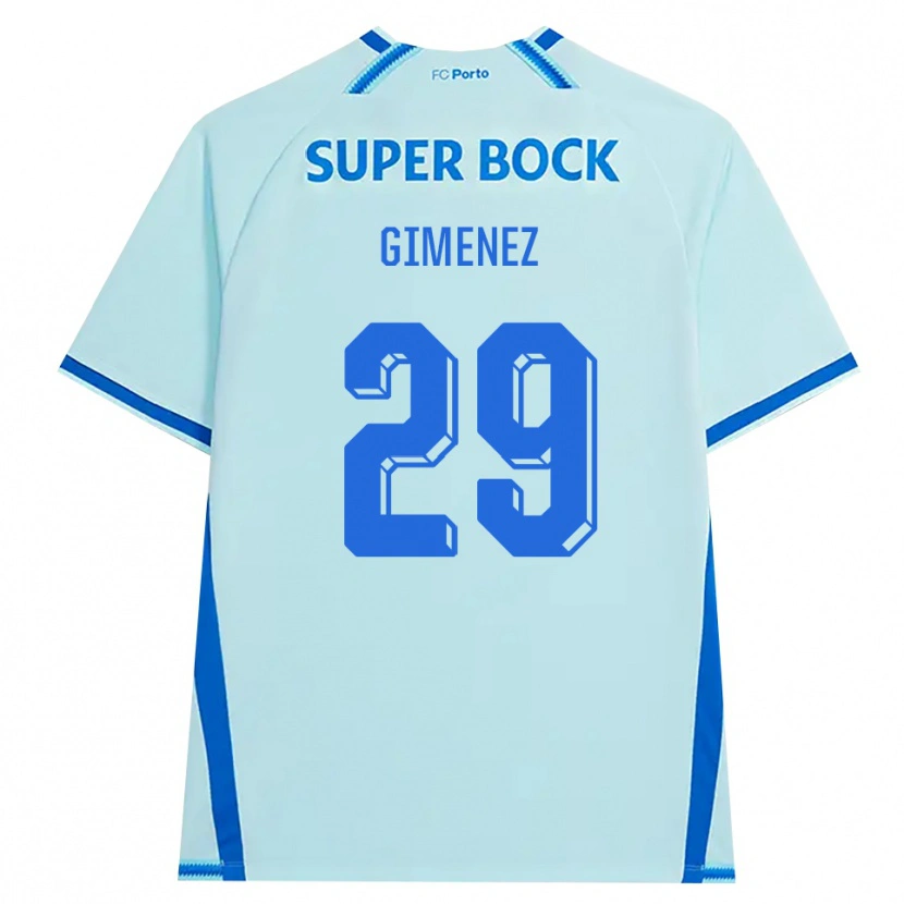 Danxen Criança Camisola Santiago Gimenez #29 Lightcyan Azul Terceiro 2026/27 Camisa Brasil