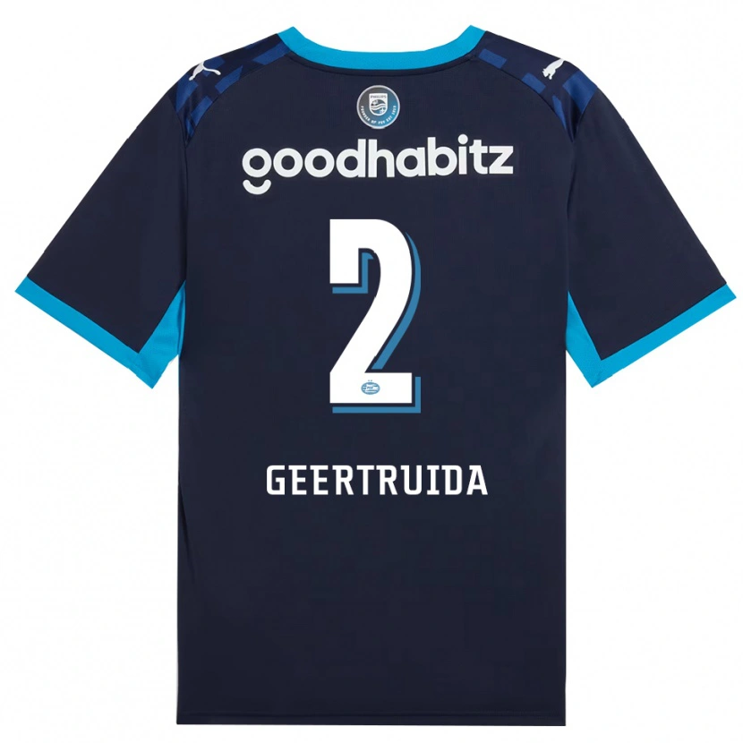 Danxen Criança Camisola Lutsharel Geertruida #2 Dodgerblue Royalblue Terceiro 2026/27 Camisa Brasil