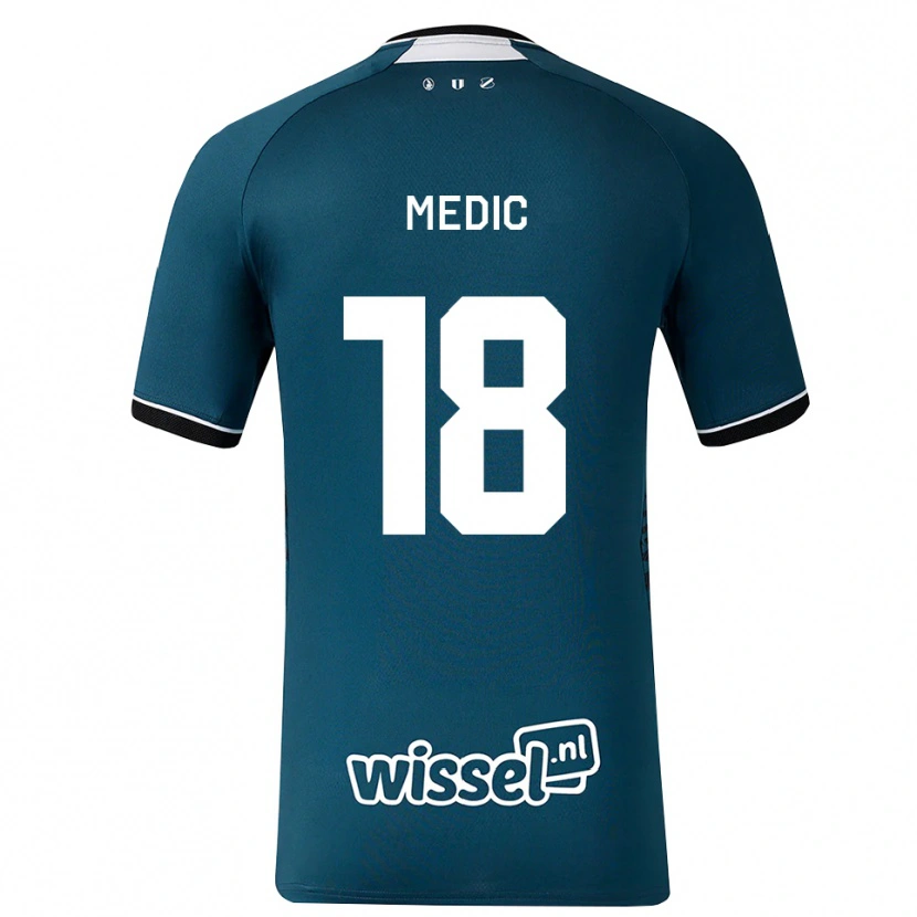 Danxen Criança Camisola Jakov Medic #18 Darkslategray Branco Alternativa 2026/27 Camisa Brasil