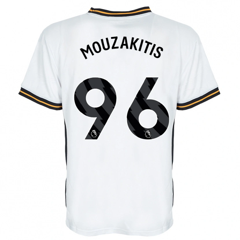 Danxen Criança Camisola Christos Mouzakitis #96 Branco Laranja Preto Alternativa 2026/27 Camisa Brasil