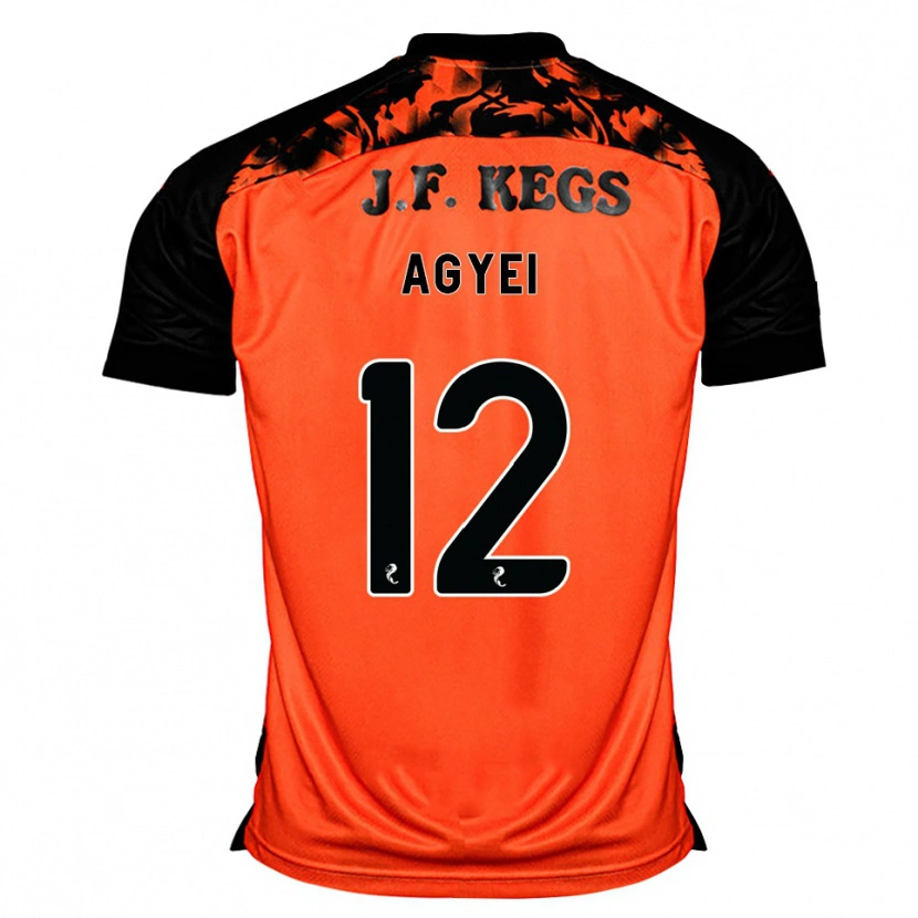 Danxen Homem Camisola Emmanuel Agyei #12 Laranja Preto Branco Principal 2026/27 Camisa Brasil