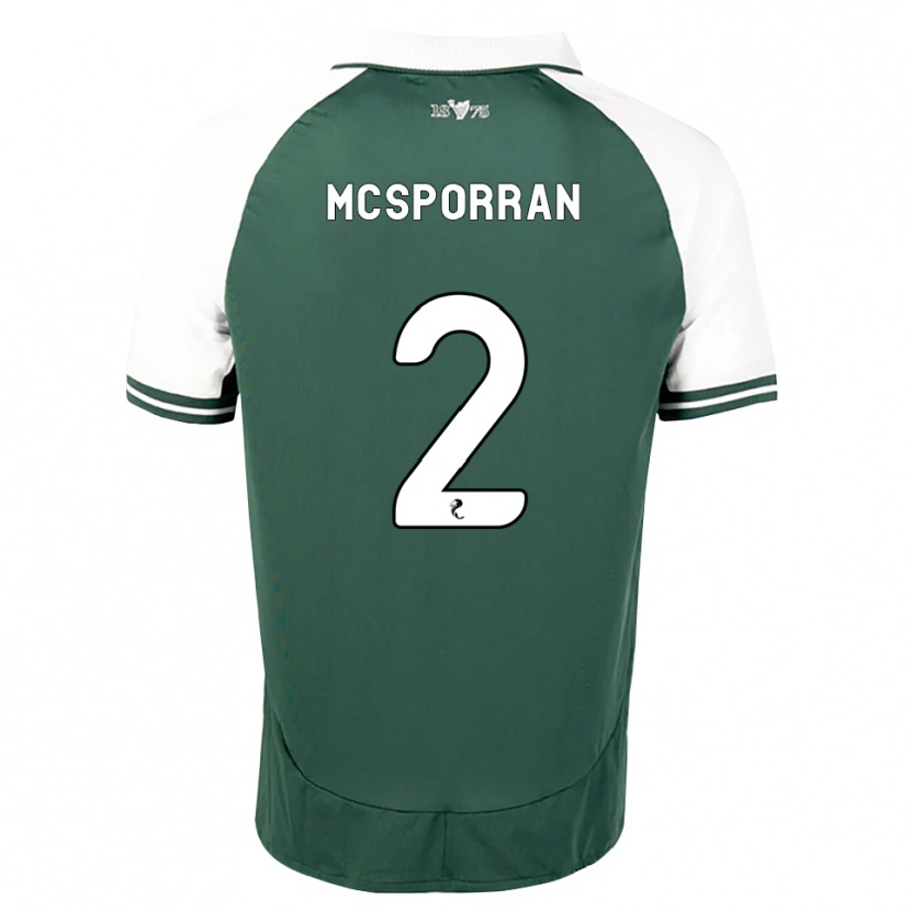 Danxen Homem Camisola Arran Mcsporran #2 Verde Mar Branco Principal 2026/27 Camisa Brasil