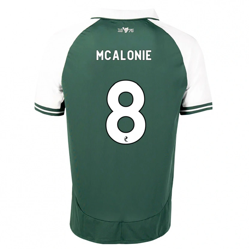 Danxen Homem Camisola Michaela Mcalonie #8 Verde Mar Branco Principal 2026/27 Camisa Brasil