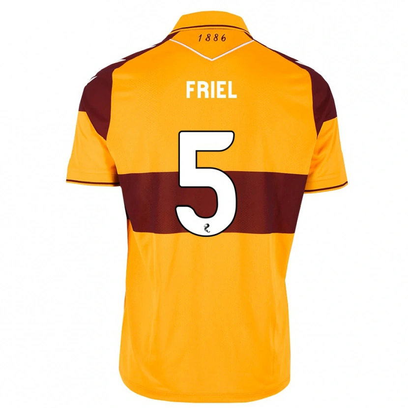 Danxen Homem Camisola Jon-Joe Friel #5 Marrom Laranja Principal 2026/27 Camisa Brasil