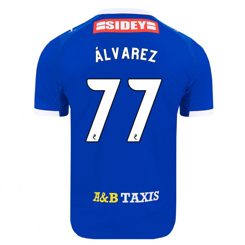 Danxen Homem Camisola Unax Álvarez #77 Azul Vermelho Amarelo Principal 2026/27 Camisa Brasil