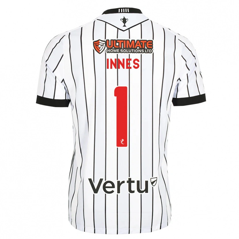 Danxen Homem Camisola Charlie Innes #1 Branco Preto Vermelho Principal 2026/27 Camisa Brasil