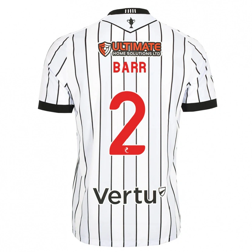 Danxen Homem Camisola Jack Barr #2 Branco Preto Vermelho Principal 2026/27 Camisa Brasil