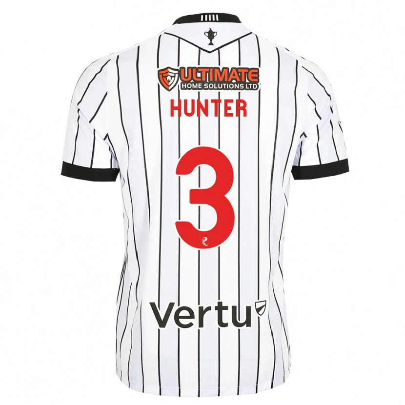 Danxen Homem Camisola Lyle Hunter #3 Branco Preto Vermelho Principal 2026/27 Camisa Brasil