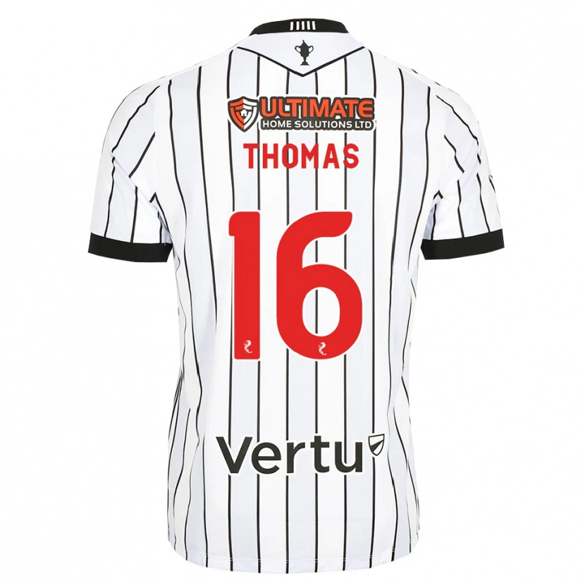 Danxen Homem Camisola Luke Thomas #16 Branco Preto Vermelho Principal 2026/27 Camisa Brasil