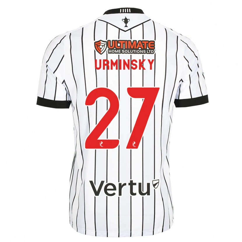 Danxen Homem Camisola Peter Urminsky #27 Branco Preto Vermelho Principal 2026/27 Camisa Brasil
