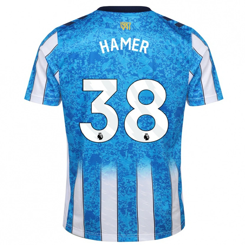 Danxen Homem Camisola Gustavo Hamer #38 Branco Azul Laranja Principal 2026/27 Camisa Brasil