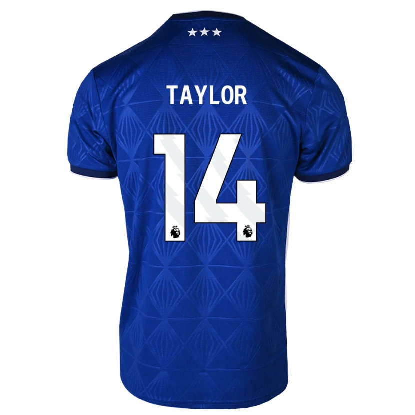 Danxen Homem Camisola Jack Taylor #14 Azul Médio Branco Vermelho Principal 2026/27 Camisa Brasil