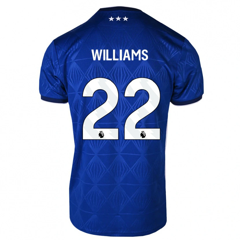 Danxen Homem Camisola Evie Williams #22 Azul Médio Branco Vermelho Principal 2026/27 Camisa Brasil