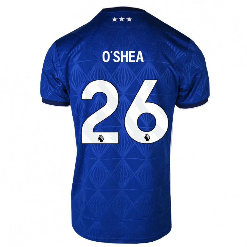 Danxen Homem Camisola Dara O'shea #26 Azul Médio Branco Vermelho Principal 2026/27 Camisa Brasil