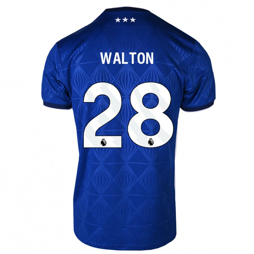 Danxen Homem Camisola Christian Walton #28 Azul Médio Branco Vermelho Principal 2026/27 Camisa Brasil