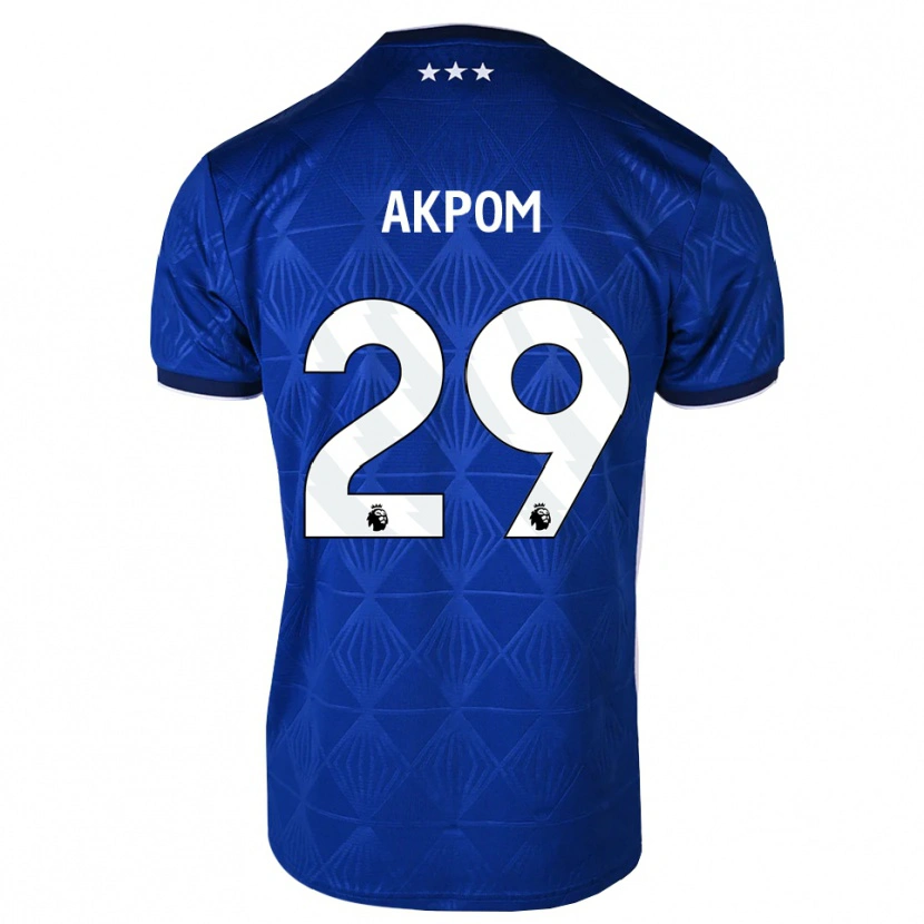 Danxen Homem Camisola Chuba Akpom #29 Azul Médio Branco Vermelho Principal 2026/27 Camisa Brasil