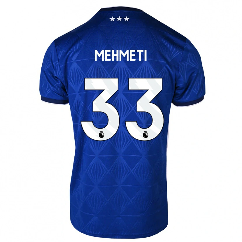 Danxen Homem Camisola Anis Mehmeti #33 Azul Médio Branco Vermelho Principal 2026/27 Camisa Brasil