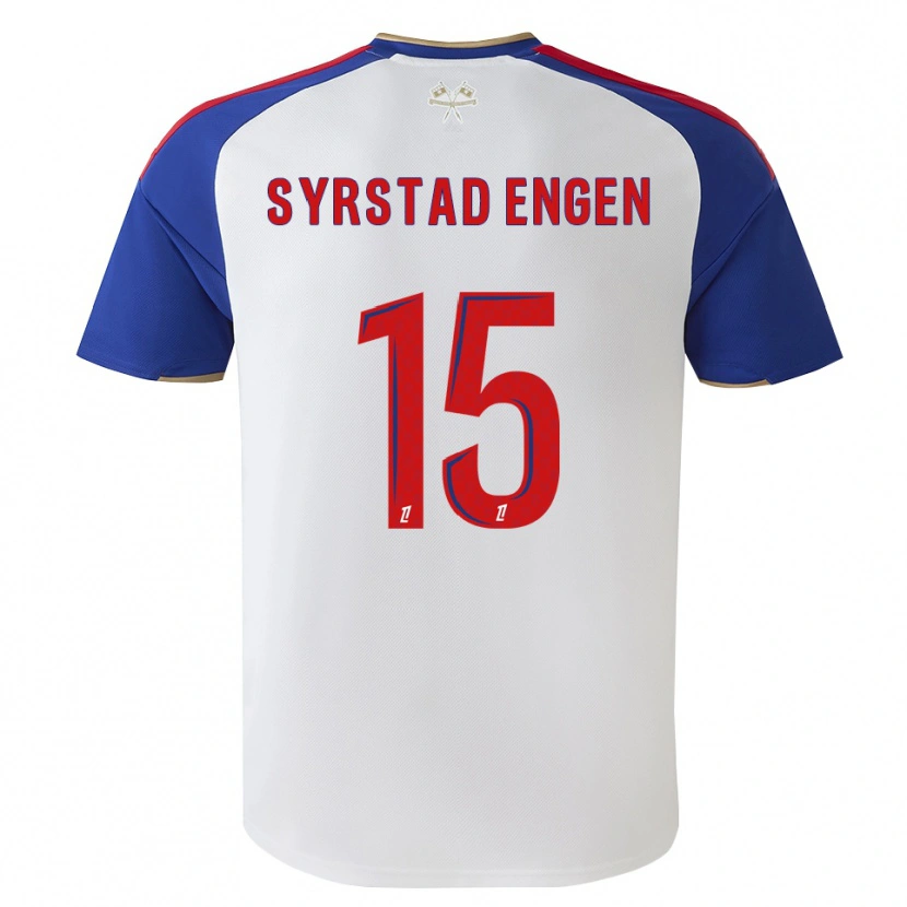 Danxen Homem Camisola Ingrid Syrstad Engen #15 Azul Real Vermelho Branco Principal 2026/27 Camisa Brasil