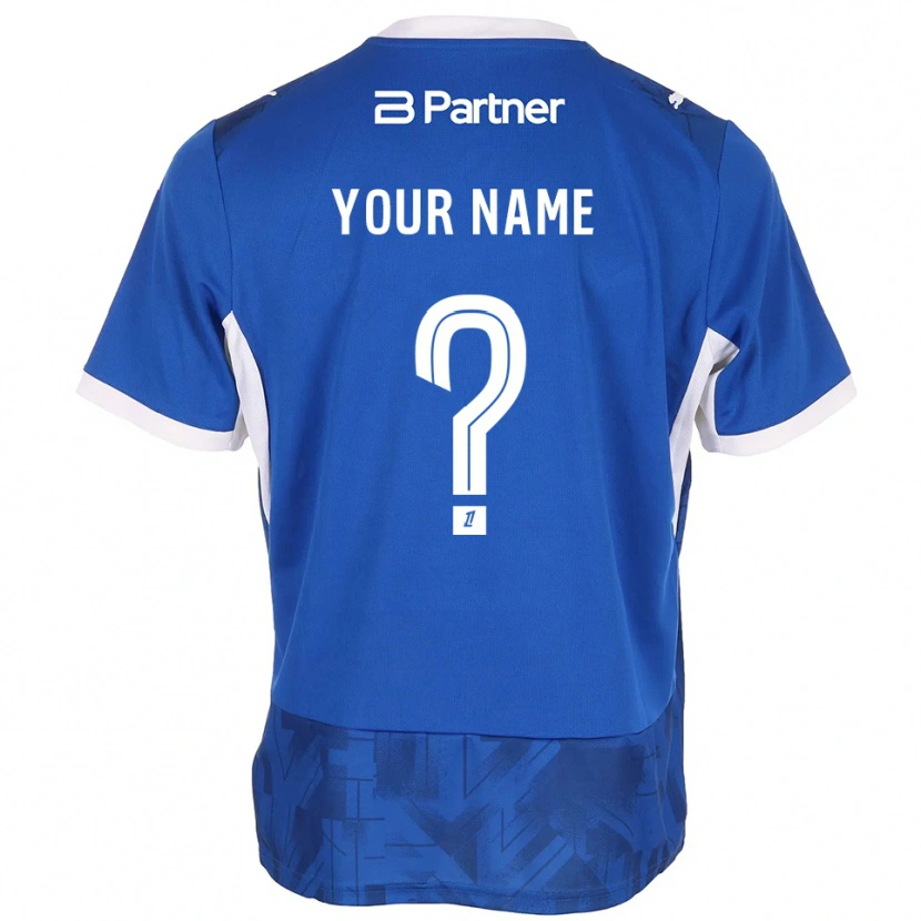 Danxen Homem Camisola Seu Nome #0 Azul Médio Branco Principal 2026/27 Camisa Brasil