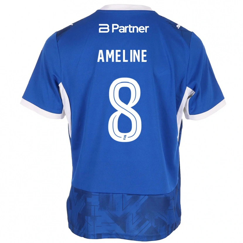 Danxen Homem Camisola Soan Ameline #8 Azul Médio Branco Principal 2026/27 Camisa Brasil
