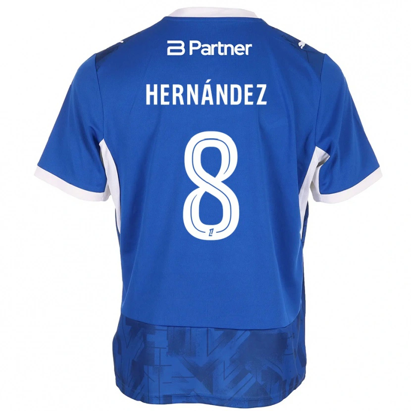 Danxen Homem Camisola Pablo Hernandez #8 Azul Médio Branco Principal 2026/27 Camisa Brasil