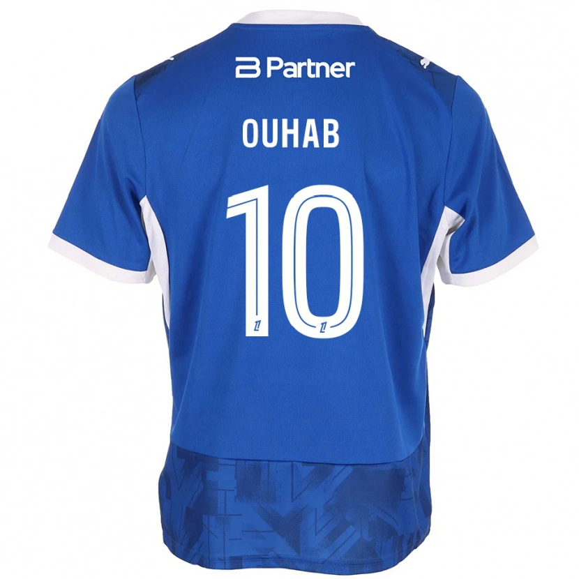Danxen Homem Camisola Mathys Ouhab #10 Azul Médio Branco Principal 2026/27 Camisa Brasil