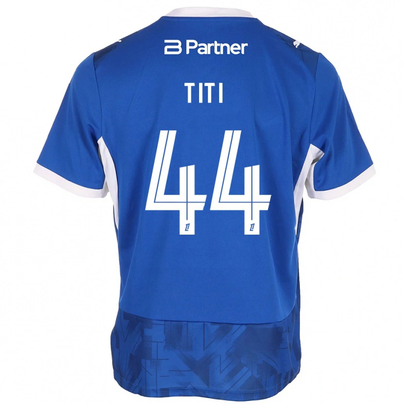 Danxen Homem Camisola Yvann Titi #44 Azul Médio Branco Principal 2026/27 Camisa Brasil