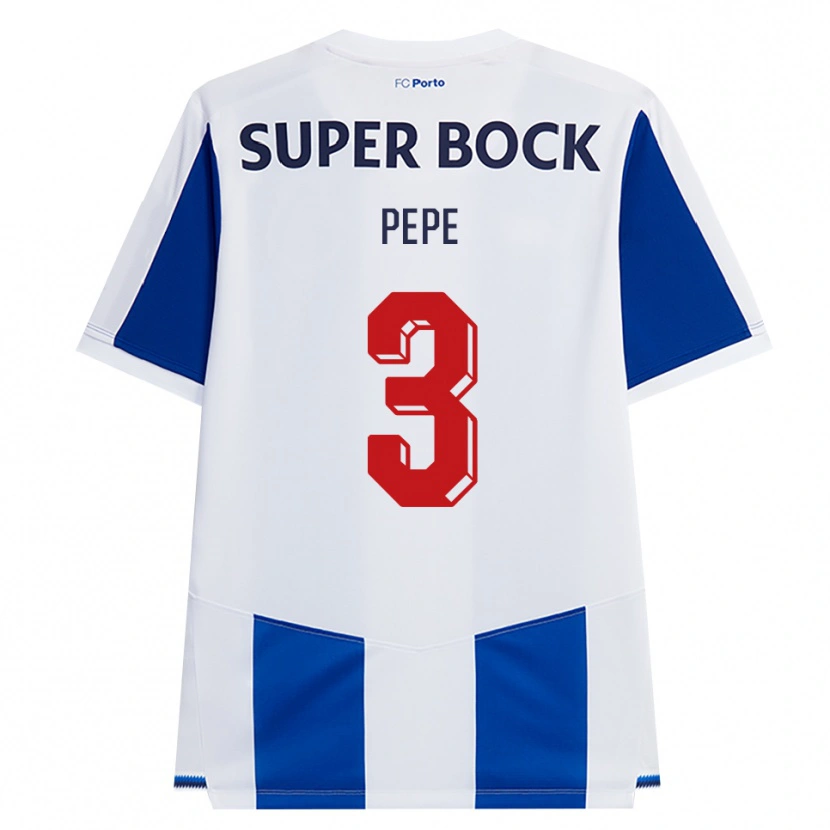 Danxen Homem Camisola Pepe #3 Azul Branco Vermelho Principal 2026/27 Camisa Brasil
