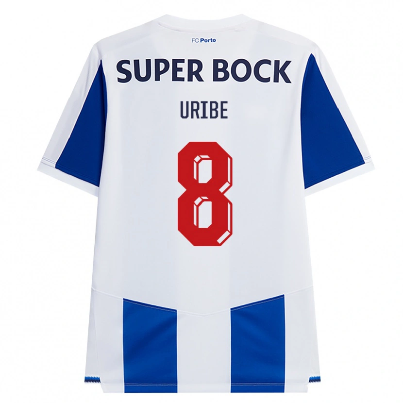 Danxen Homem Camisola Mateus Uribe #8 Azul Branco Vermelho Principal 2026/27 Camisa Brasil