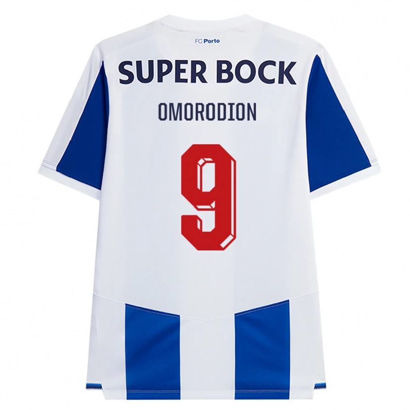 Danxen Homem Camisola Samu Aghehowa #9 Azul Branco Vermelho Principal 2026/27 Camisa Brasil