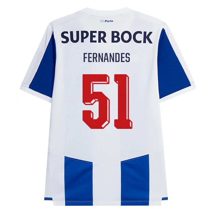 Danxen Homem Camisola Diogo Fernandes #51 Azul Branco Vermelho Principal 2026/27 Camisa Brasil