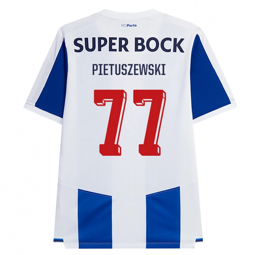 Danxen Homem Camisola Oskar Pietuszewski #77 Azul Branco Vermelho Principal 2026/27 Camisa Brasil