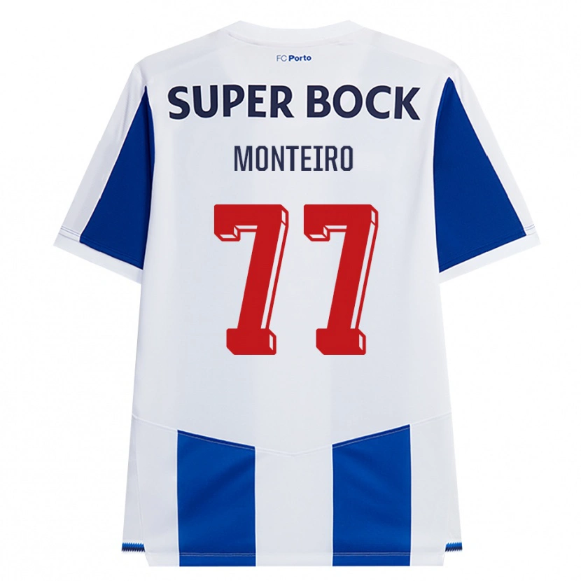 Danxen Homem Camisola Rui Monteiro #77 Azul Branco Vermelho Principal 2026/27 Camisa Brasil