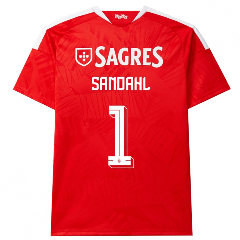 Danxen Homem Camisola Alexander Sandahl #1 Vermelho Branco Amarelo Principal 2026/27 Camisa Brasil