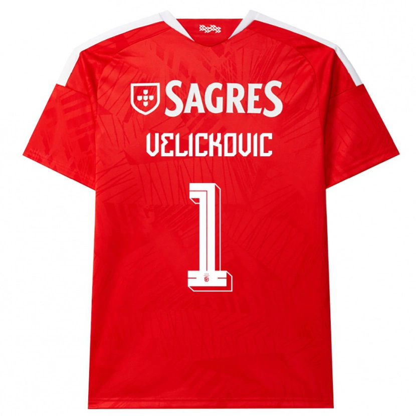 Danxen Homem Camisola Luka Velickovic #1 Vermelho Branco Amarelo Principal 2026/27 Camisa Brasil