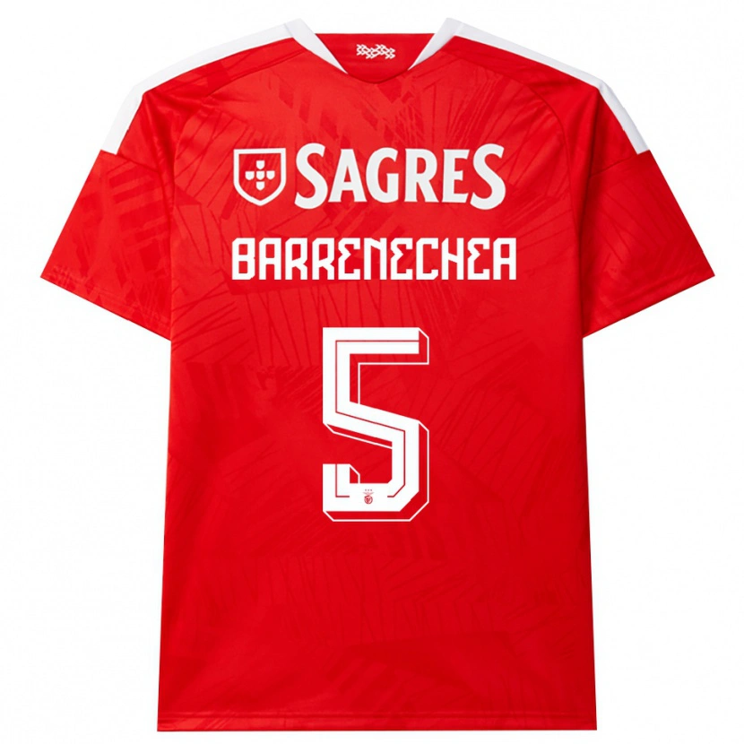 Danxen Homem Camisola Enzo Barrenechea #5 Vermelho Branco Amarelo Principal 2026/27 Camisa Brasil