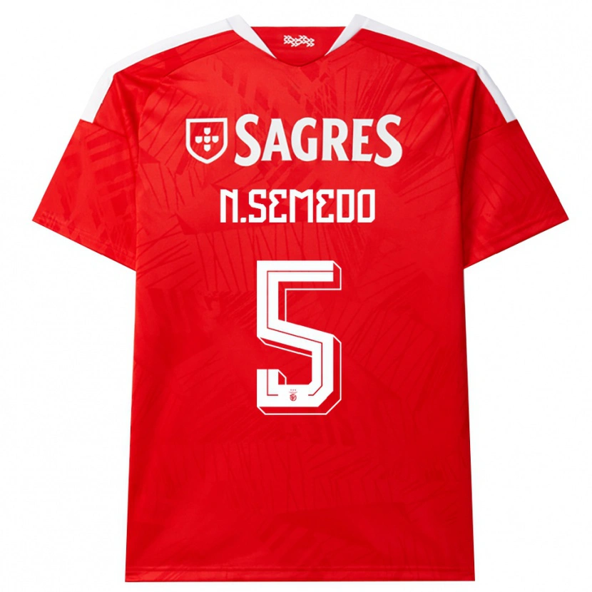 Danxen Homem Camisola Nilson Semedo #5 Vermelho Branco Amarelo Principal 2026/27 Camisa Brasil