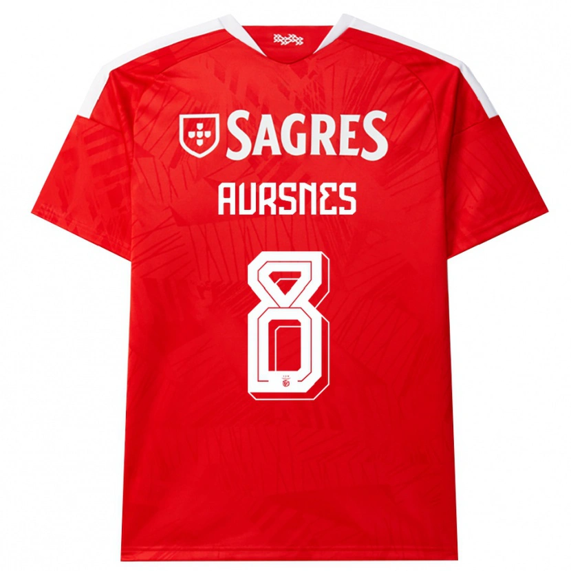 Danxen Homem Camisola Fredrik Aursnes #8 Vermelho Branco Amarelo Principal 2026/27 Camisa Brasil