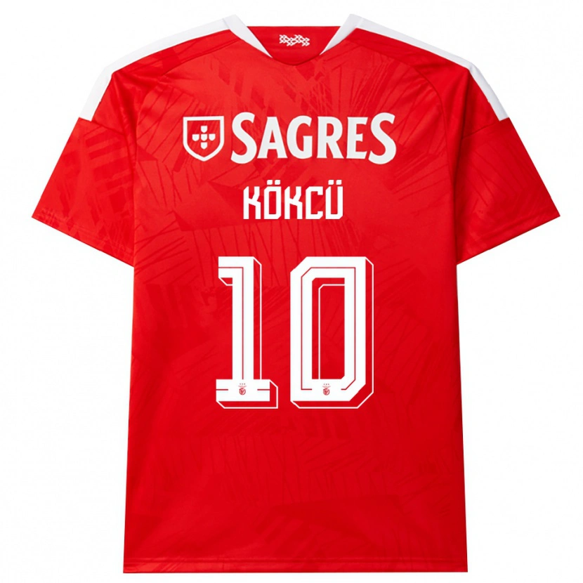 Danxen Homem Camisola Orkun Kokcu #10 Vermelho Branco Amarelo Principal 2026/27 Camisa Brasil