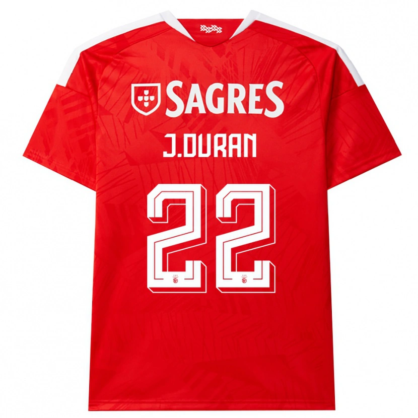 Danxen Homem Camisola Jhon Durán #22 Vermelho Branco Amarelo Principal 2026/27 Camisa Brasil