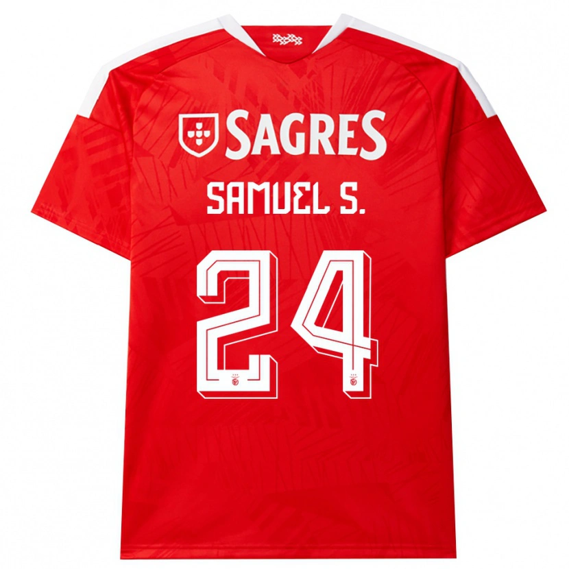 Danxen Homem Camisola Samuel Soares #24 Vermelho Branco Amarelo Principal 2026/27 Camisa Brasil