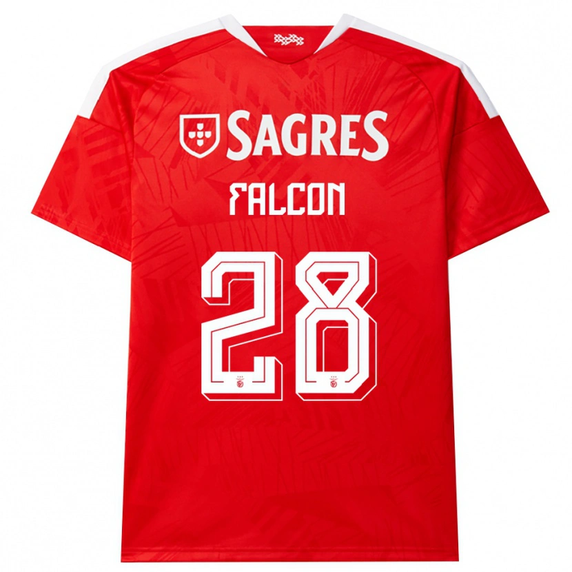 Danxen Homem Camisola Andrea Falcón #28 Vermelho Branco Amarelo Principal 2026/27 Camisa Brasil