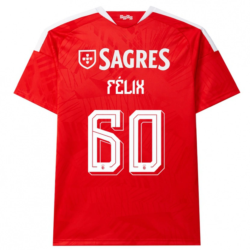 Danxen Homem Camisola Nuno Félix #60 Vermelho Branco Amarelo Principal 2026/27 Camisa Brasil