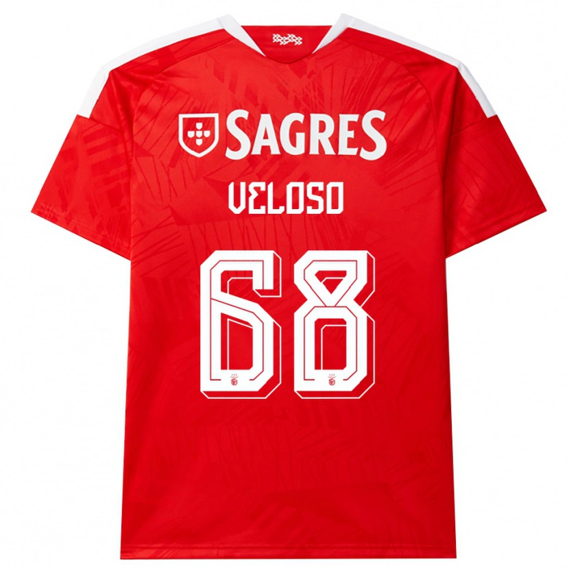 Danxen Homem Camisola João Veloso #68 Vermelho Branco Amarelo Principal 2026/27 Camisa Brasil