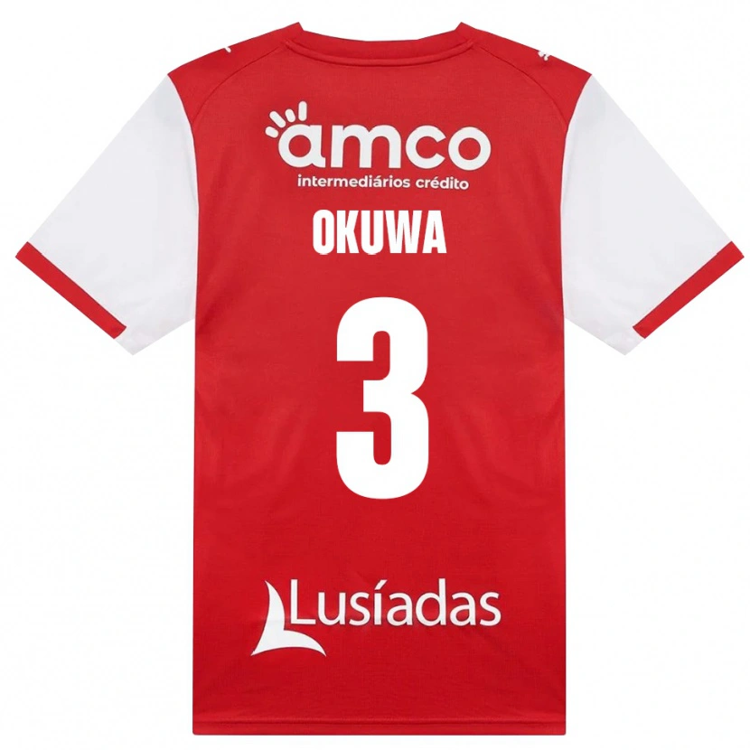 Danxen Homem Camisola Temi Okuwa #3 Branco Vermelho Preto Principal 2026/27 Camisa Brasil