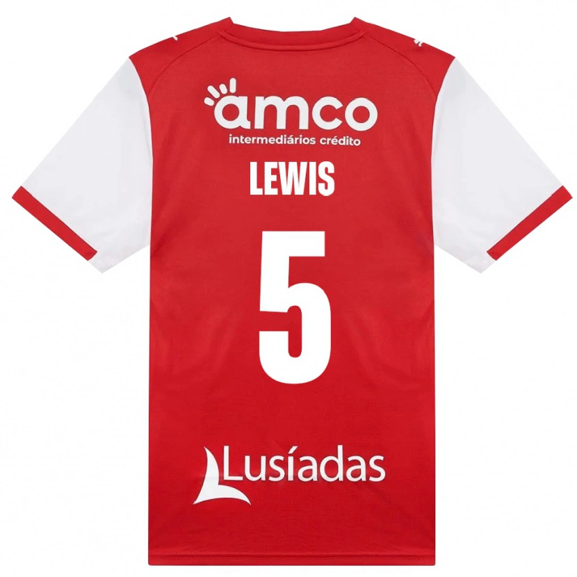 Danxen Homem Camisola Leah Lewis #5 Branco Vermelho Preto Principal 2026/27 Camisa Brasil