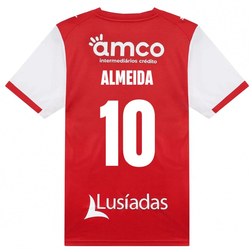 Danxen Homem Camisola Vitória Almeida #10 Branco Vermelho Preto Principal 2026/27 Camisa Brasil