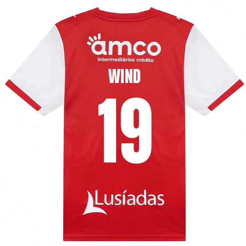 Danxen Homem Camisola Jonas Wind #19 Branco Vermelho Preto Principal 2026/27 Camisa Brasil