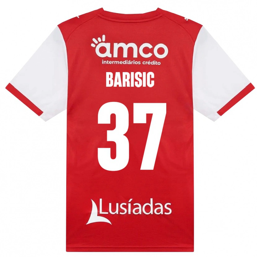 Danxen Homem Camisola Adrian Barisic #37 Branco Vermelho Preto Principal 2026/27 Camisa Brasil