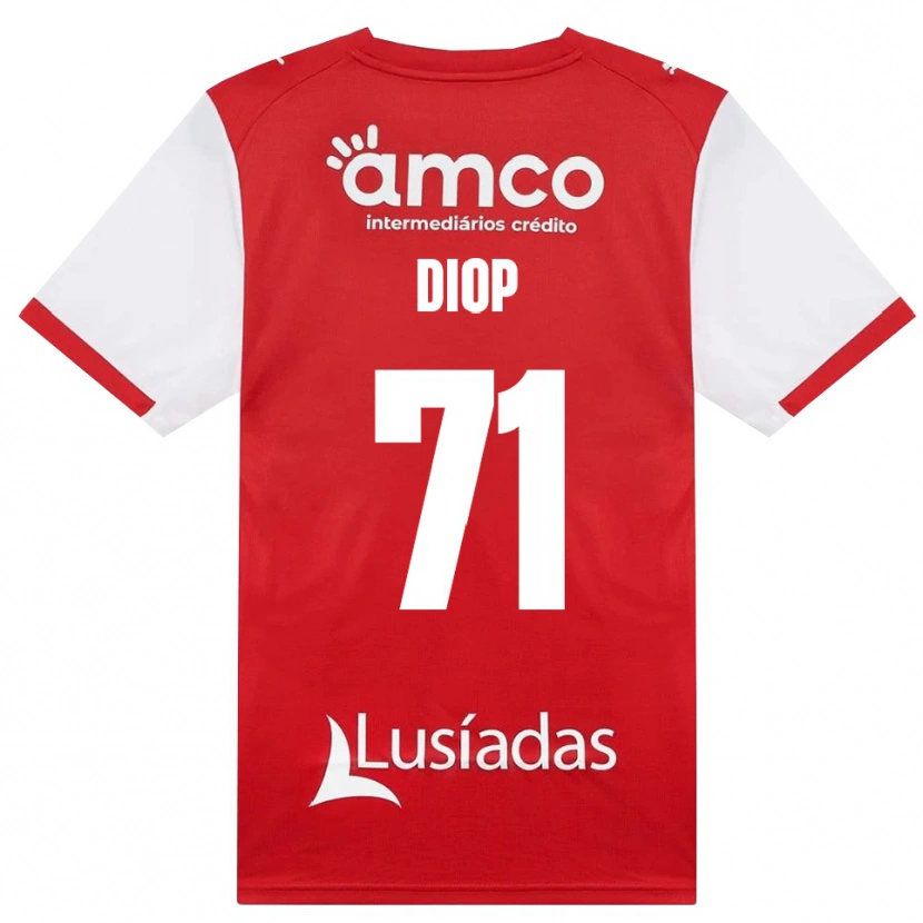 Danxen Homem Camisola Mamadou Diop #71 Branco Vermelho Preto Principal 2026/27 Camisa Brasil